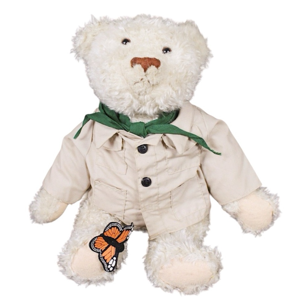 VINTAGE 1995 BIALOSKY TREASURY CHARLIE SAFARI TEDDY BEAR WITH BUTTERFLY - BNIB